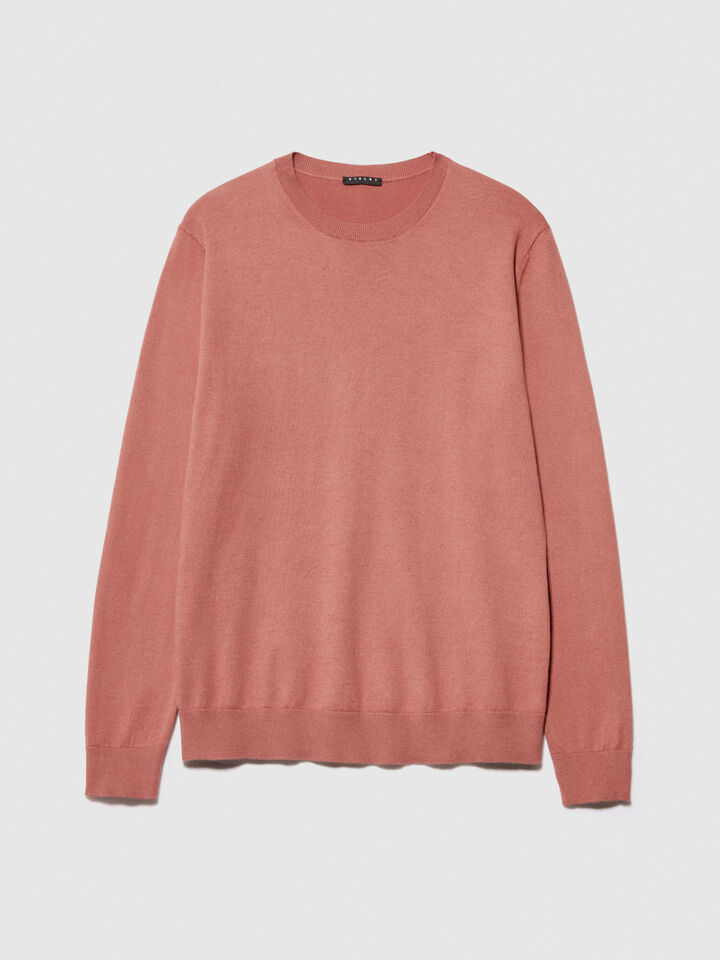 Slim fit sweater - men's crew neck sweaters - Salmon | Sisley image number 6